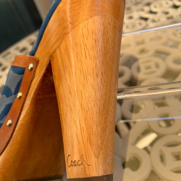 Vintage Denim Coach “BACALL” 4.5” w/1” Platform Mule Clogs! - Picture 10 of 16